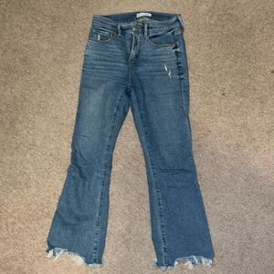 LOFT High Waist Flare Crop Jeans